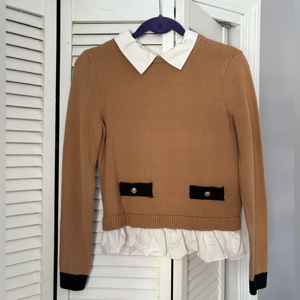 LOFT Camel Knit Top